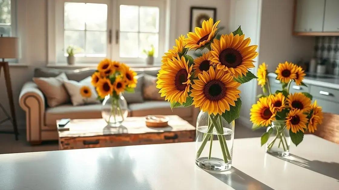 Formas criativas de utilizar girassóis na decoração