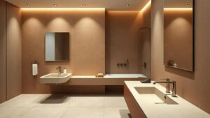 Banheiros contemporâneos: estética minimalista e funcionalidade