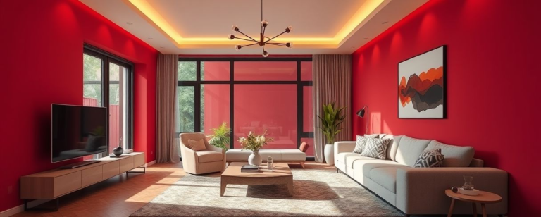 Como usar a cor vermelha na arquitetura de interiores com harmonia