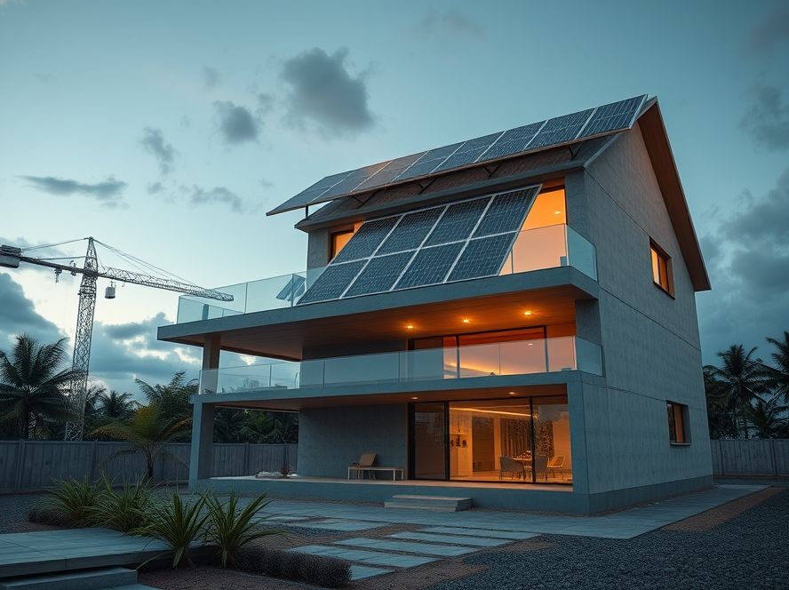 Casa com energia solar Casa com energia solar