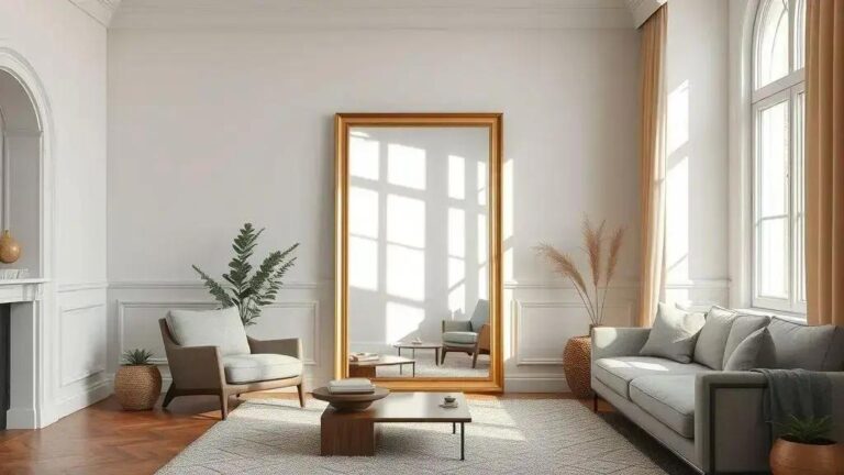 Como usar espelho de chão para transformar sua decoração