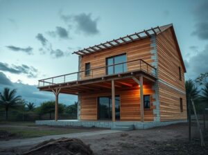 Construção de casas de madeira