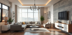 O que é Decoração de Interiores? A decoração de interiores é a arte e a ciência de melhorar o interior de um espaço, visando alcançar um ambiente mais estético e funcional. Essa prática envolve a escolha de cores, móveis, iluminação, texturas e outros elementos que compõem a atmosfera de um ambiente