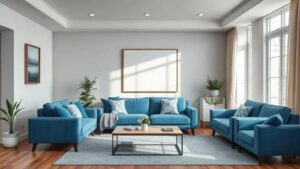 Como incluir um sofá azul na sua decoração: 10 dicas essenciais