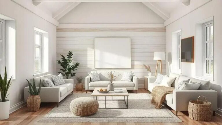 Como tornar aconchegantes salas em branco com texturas, madeira e acessórios naturais