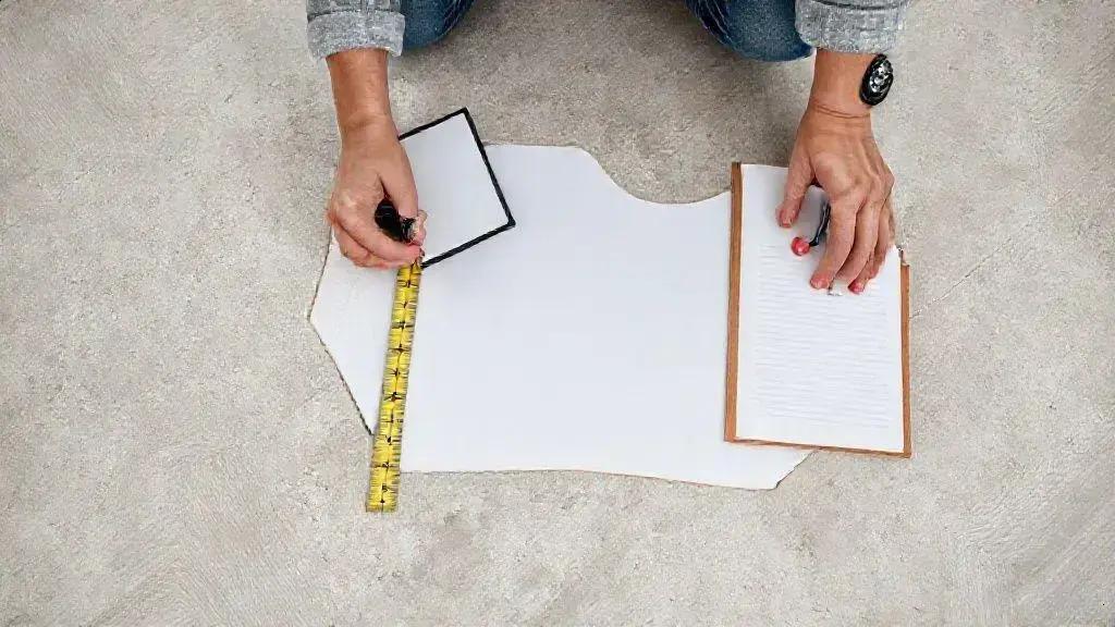 Meça separadamente áreas de formatos irregulares