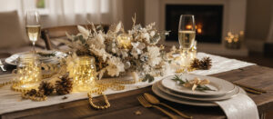 Decoração prática e elegante para sua mesa de Ano Novo em poucas horas