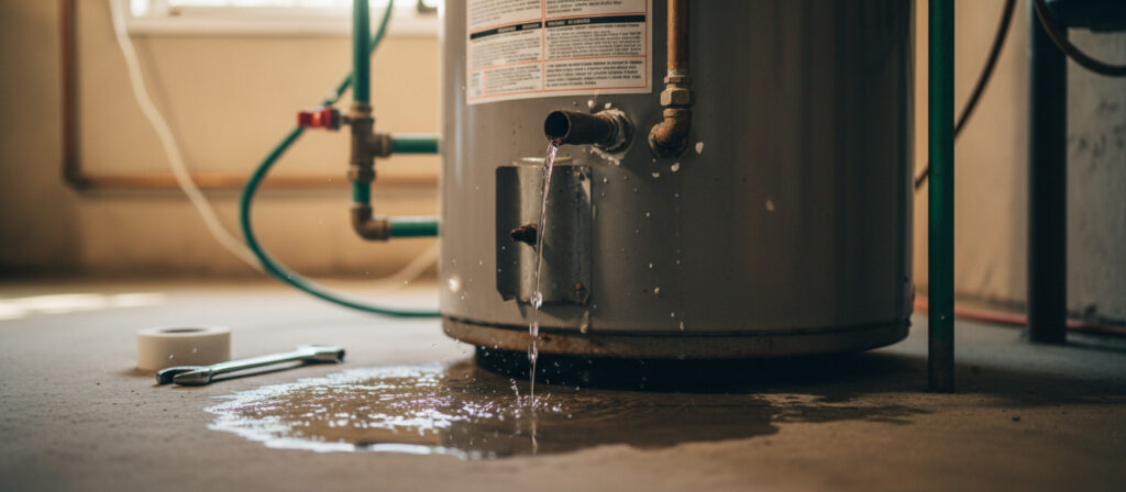 Vazamento de Água no Aquecedor? Entenda as Causas, Soluções DIY e Quando Chamar um Profissional para Proteger sua Casa