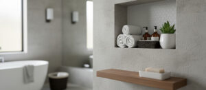 Como transformar o nicho do box do banheiro em um espaço funcional e aconchegante