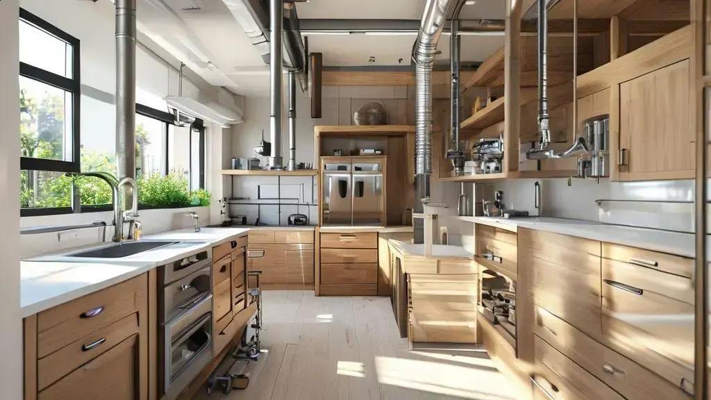 Infraestrutura hidráulica na cozinha e lavanderia: integração com marcenaria e eletrodomésticos