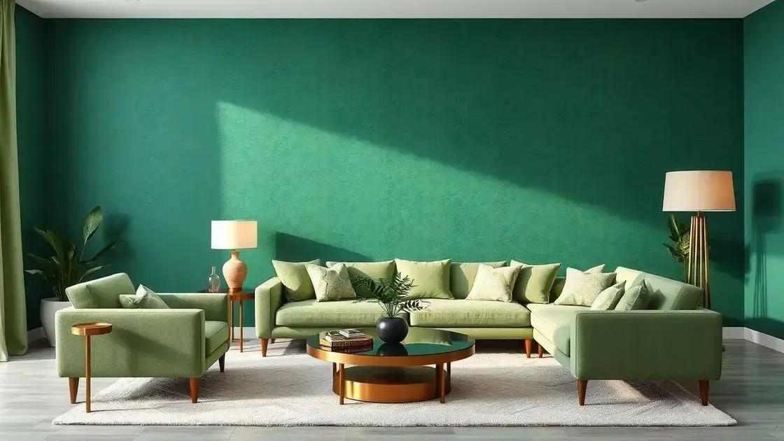 Aplicações do verde esmeralda na decoração