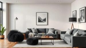 Como usar puff preto na decoração: versatilidade e estilo