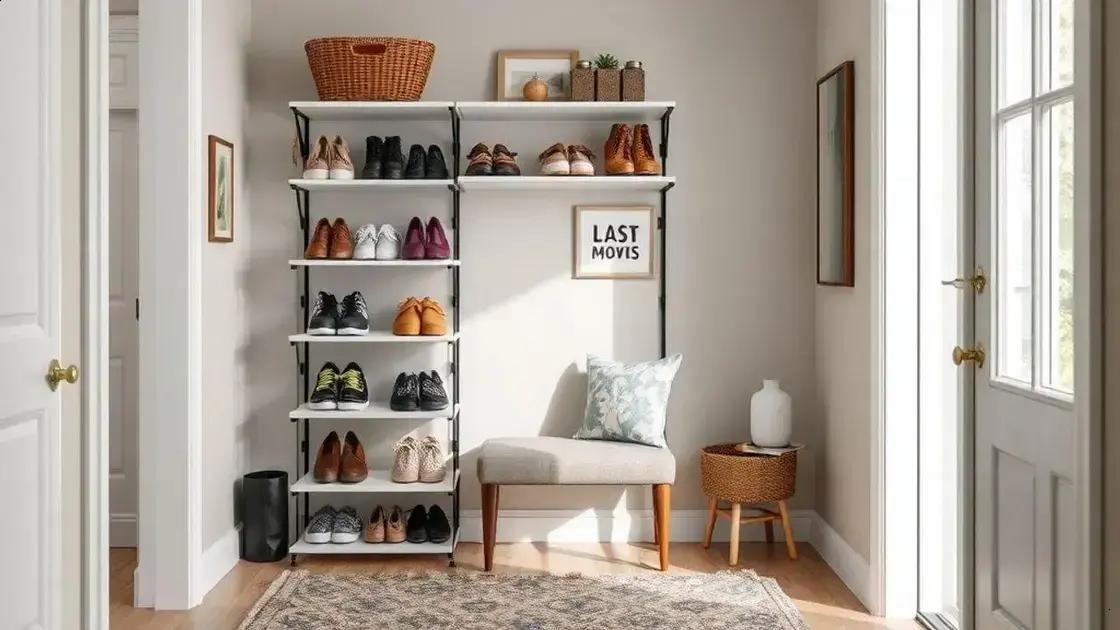 Sapateira no hall: organização e conforto