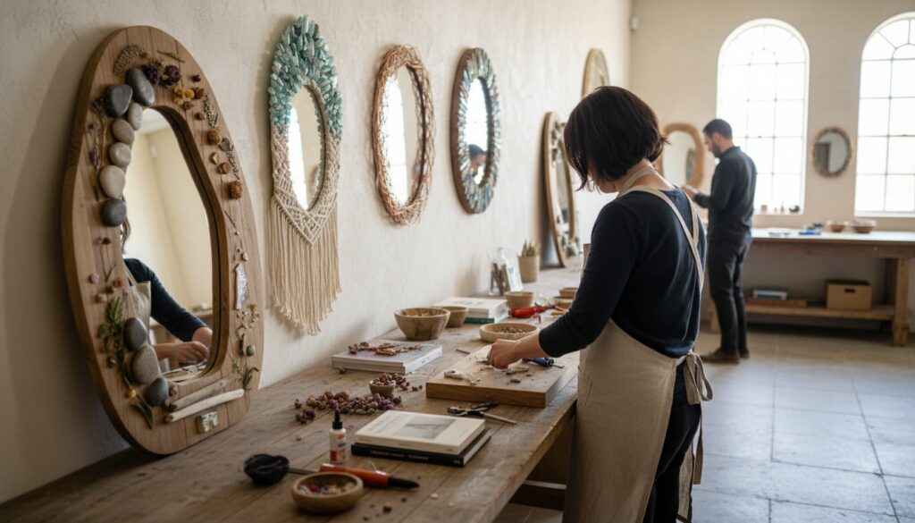 espelhos decorativos feitos em casa