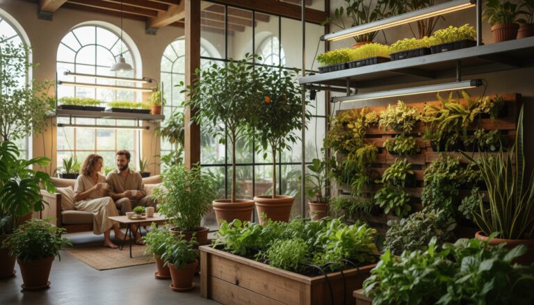 hortas domésticas e jardins internos