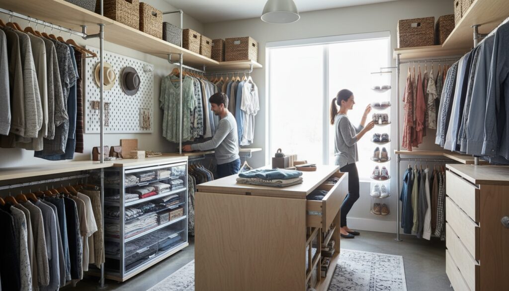 organização inteligente e armários diy