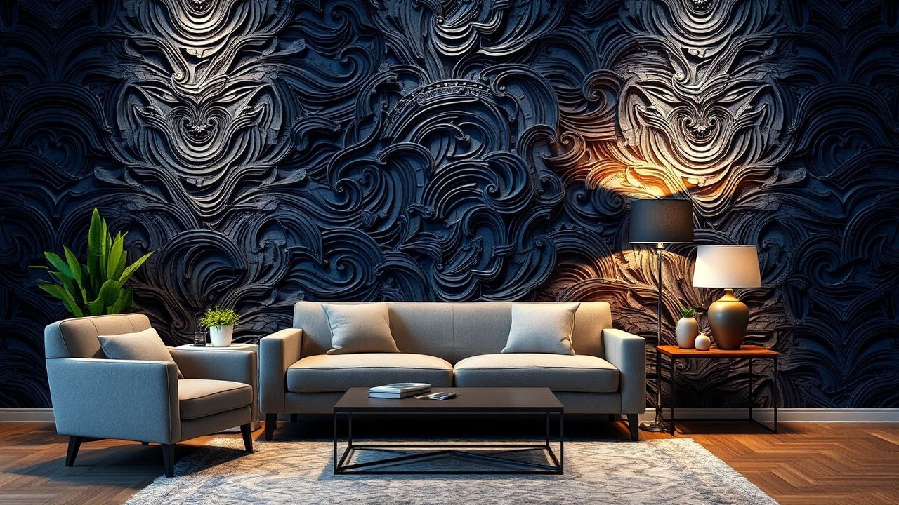 painéis decorativos de parede Demonstração em perspectiva 3 painéis decorativos de parede Demonstração em perspectiva 3