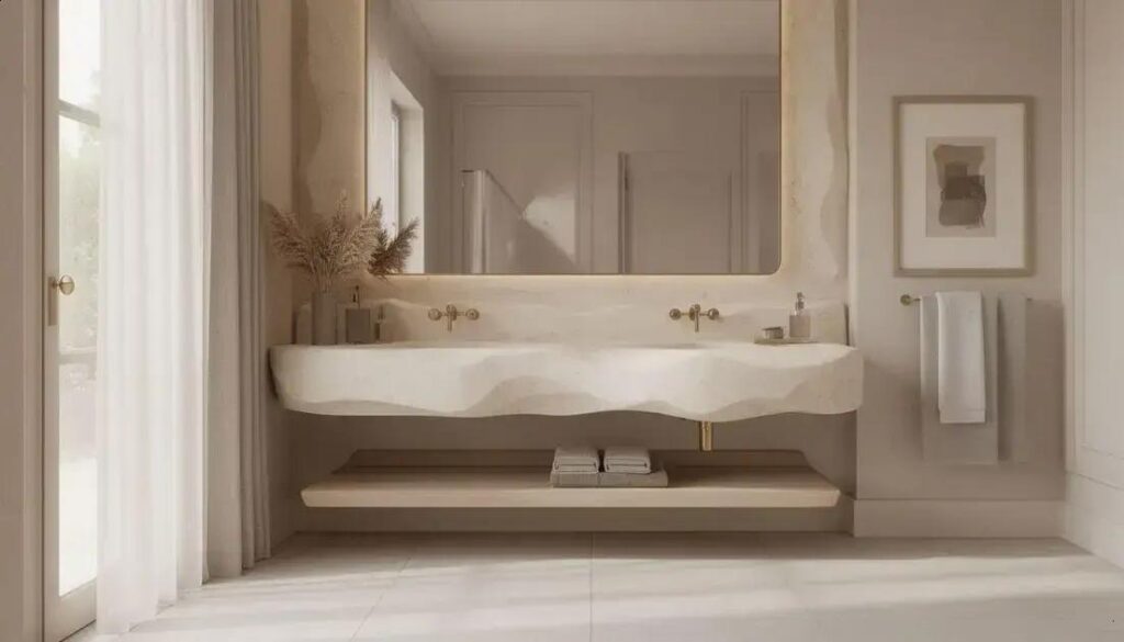 Transforme seu banheiro com a elegância da bancada esculpida