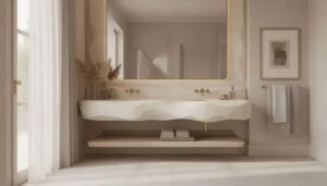 Transforme seu banheiro com a elegância da bancada esculpida