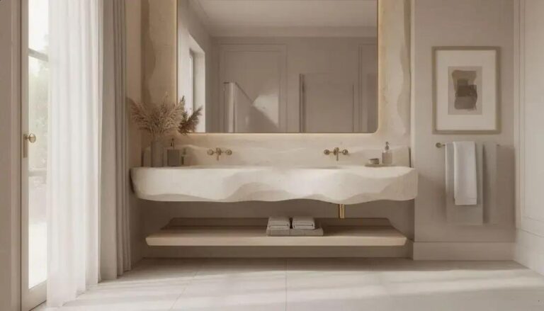 Transforme seu banheiro com a elegância da bancada esculpida
