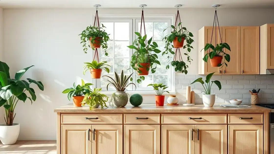 Use o topo do armário para plantas pendentes