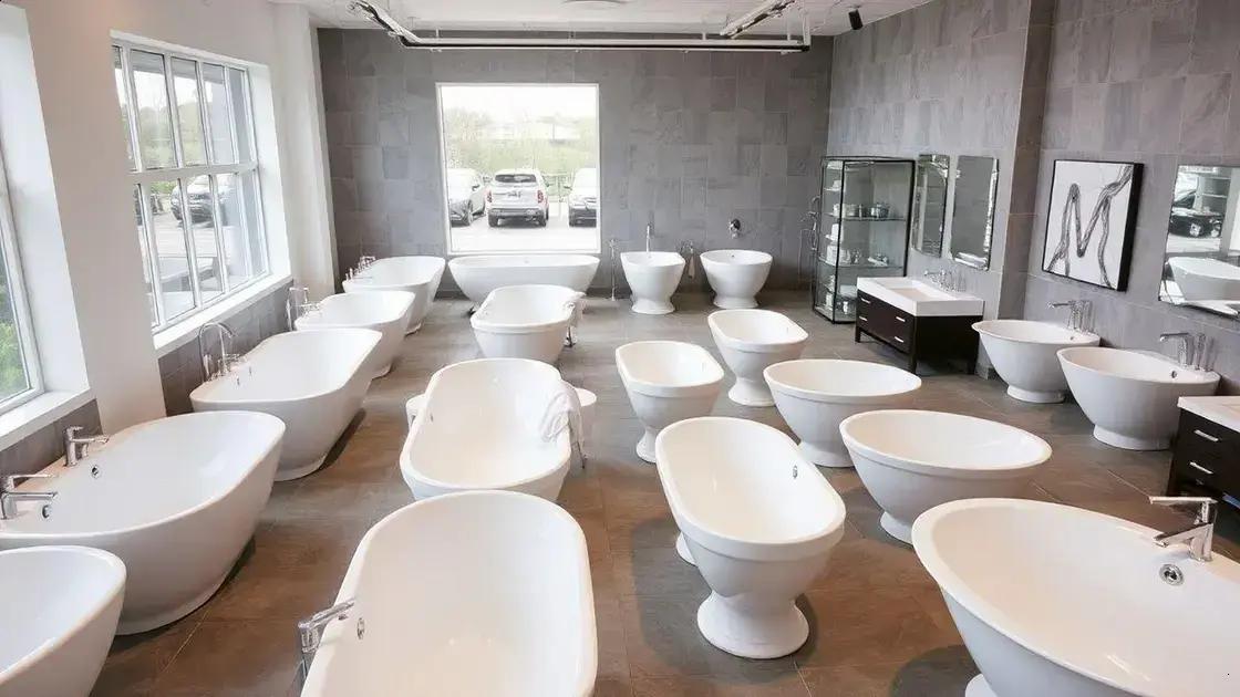 Tipos de banheira disponíveis no mercado