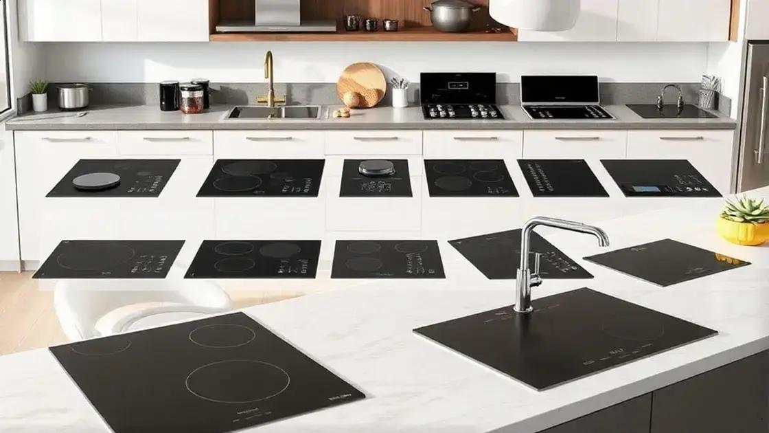 Tipos de cooktops disponíveis no mercado Tipos de cooktops disponíveis no mercado