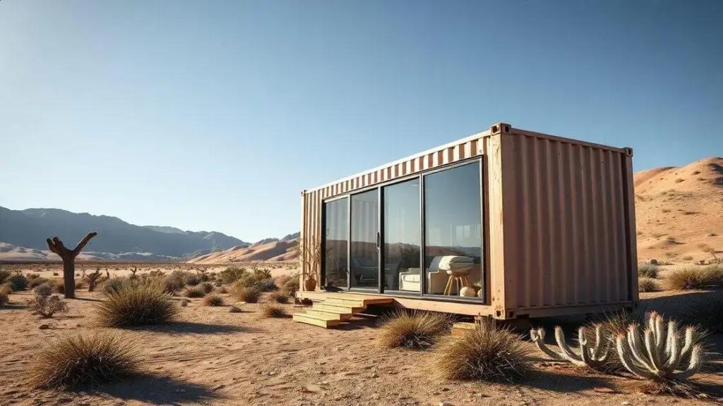 Vida intencional em uma casa container no deserto 1 Vida intencional em uma casa container no deserto