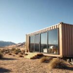 Vida intencional em uma casa container no deserto